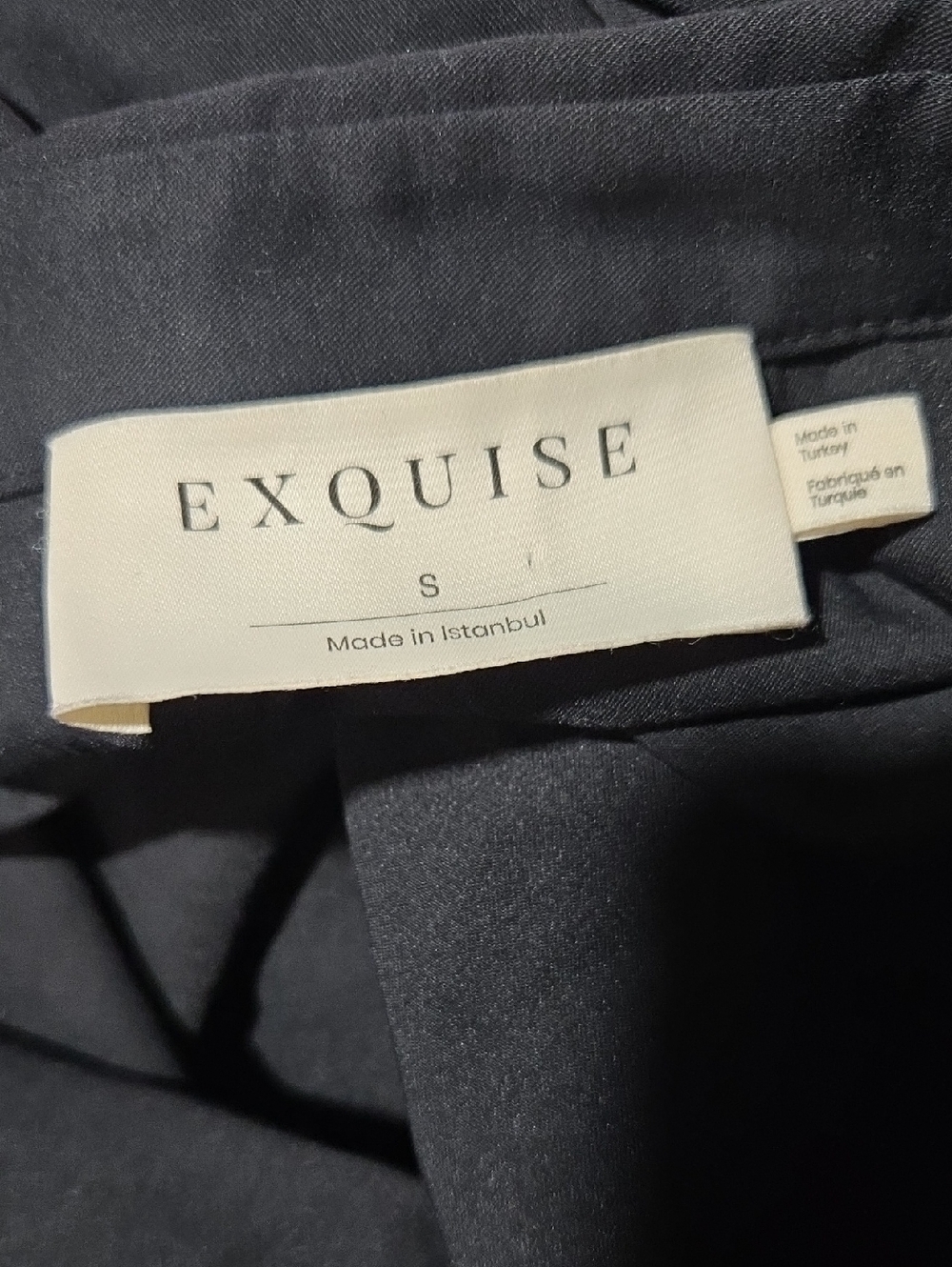 Exquise Tobie Solid Black Button-Front Midi Dress Sz Small Shirt Dress - Picture 6 of 6